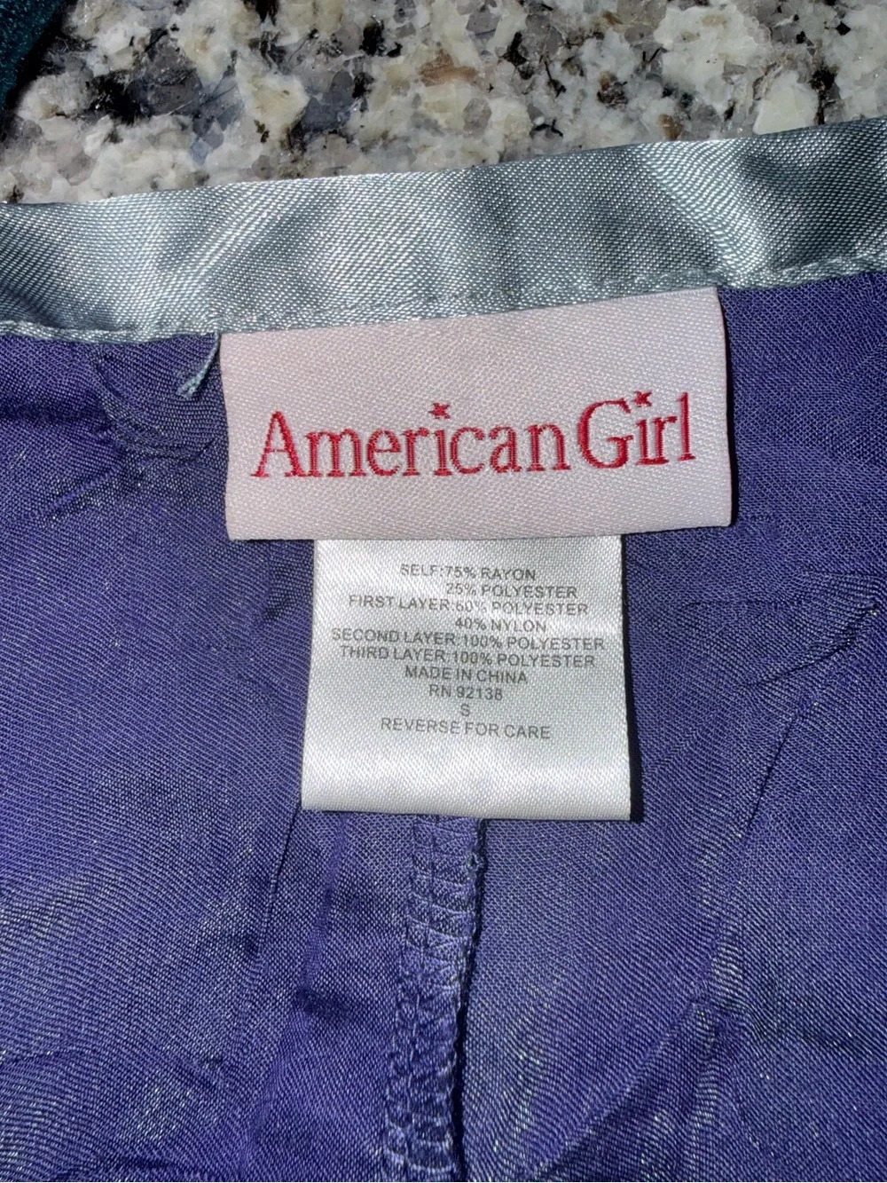 American Girl Purple Layered Skater Wrap Skirt with Green Ruffle - Girl’s Size S